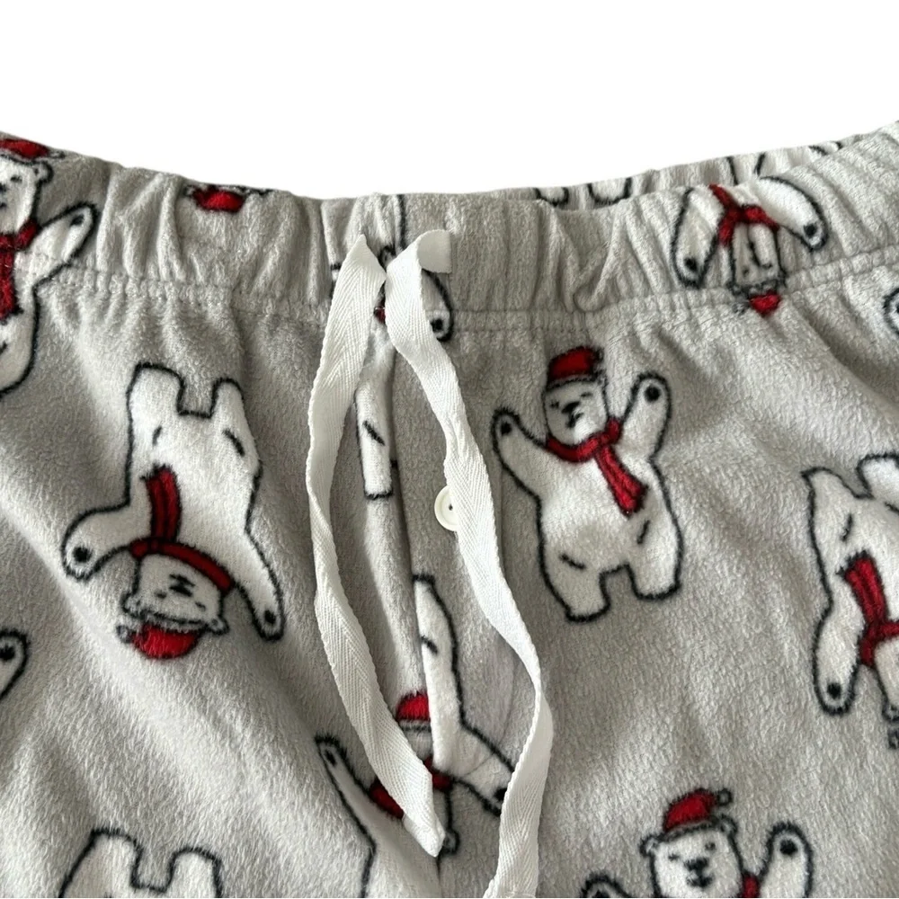 Kids Christmas Polar Bear Pajama Pants - Gray